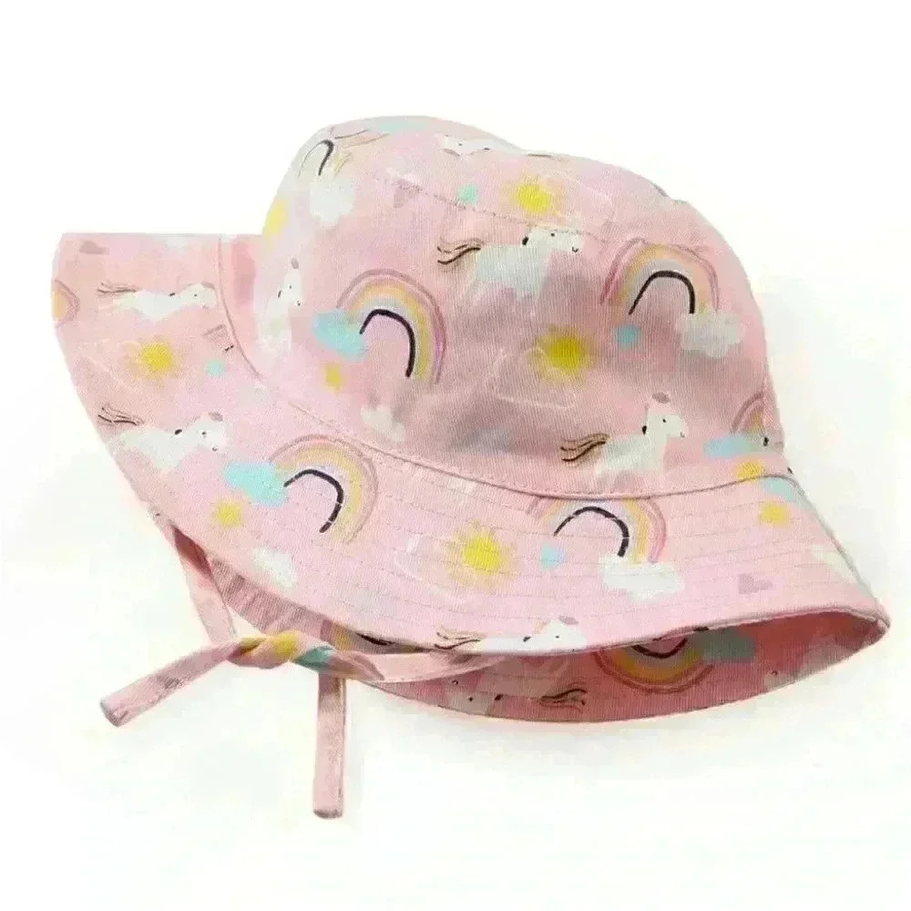 2 Brand New Baby Sun Hats and Bamboo Washcloth set (6) 1-2yrs - Picture 2 of 8